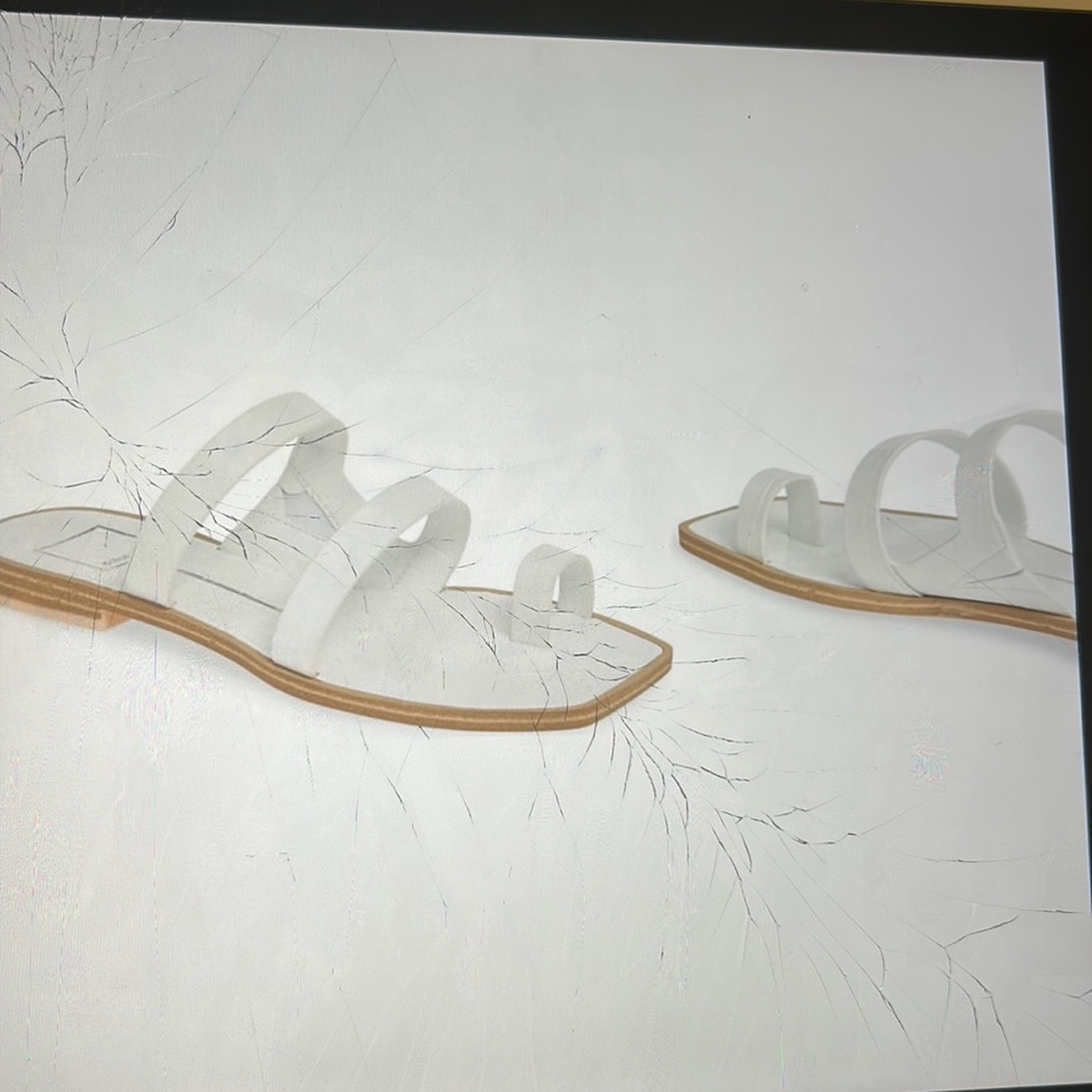 Dolce vita alligator flat toe sandals